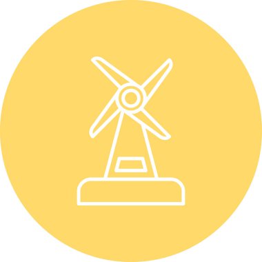 Yel değirmeni simgesi, vektör illüstrasyonu