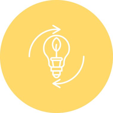 Fikrin sembolü olan ampul. Web simgesi