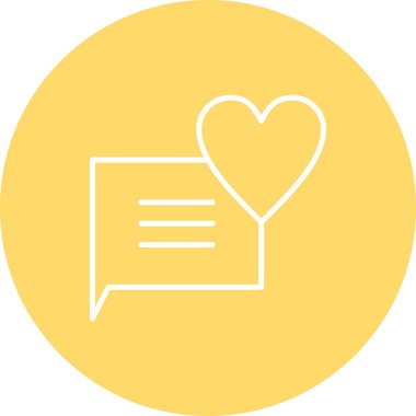 Kalp. Web simgesi basit illüstrasyon