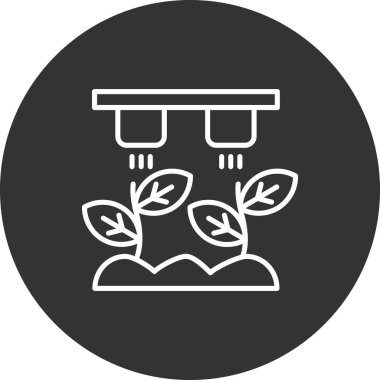 Bitki Vektörü Kabartma Simgesi Tasarımı