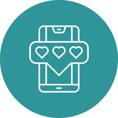 Moda düz tarzda cep telefonu simgesinin vektör illüstrasyon tasarımı