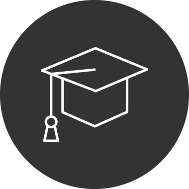 vektör mezuniyet cap simgesi