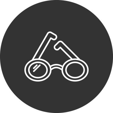 gözlük ikonu vektör illüstrasyonu