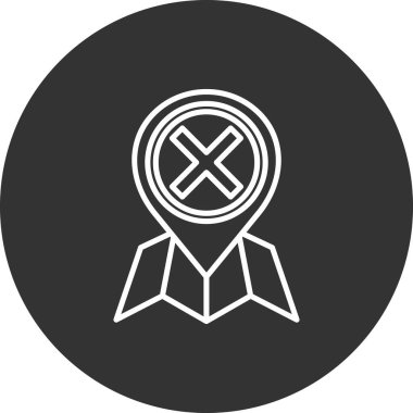 Vektör konumu simge illüstrasyonu