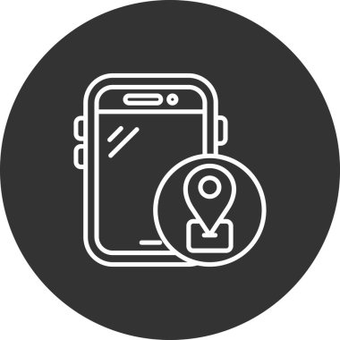 gps gezinme konumu simgesi ana hat biçiminde