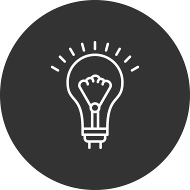 Ampul. Web simgesi basit illüstrasyon