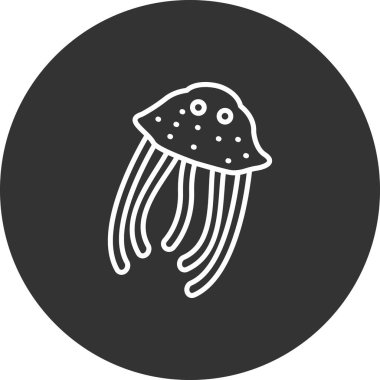 ahtapot simgesi vektör illüstrasyonu