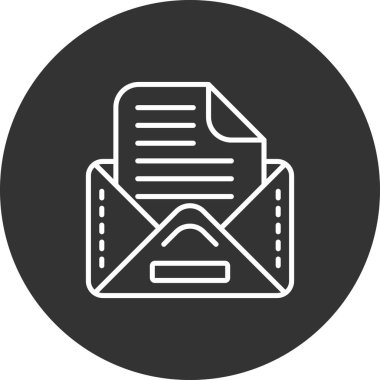 posta vektör simgesi, basit vektör illüstrasyonu