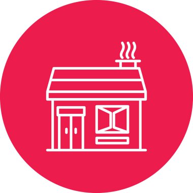 Ev. Web simgesi basit illüstrasyon