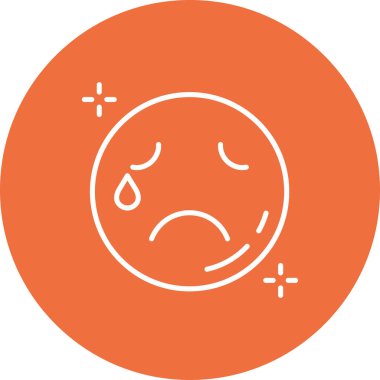 üzgün yüz simgesi vektör illüstrasyonu