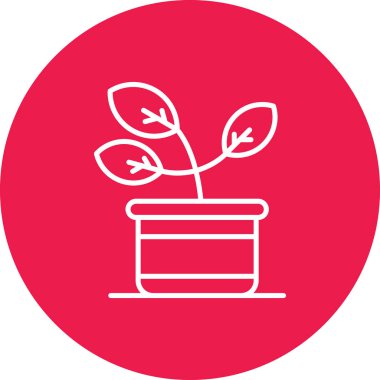 Bitki. Web simgesi vektör illüstrasyonu