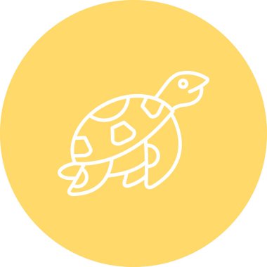 Kaplumbağa modern simge vektör illüstrasyonu