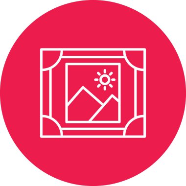 Bir ev resminin vektör illüstrasyonu