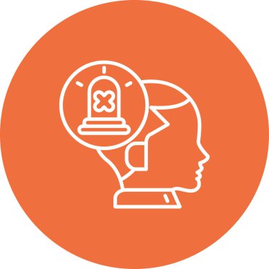 Modern ikon beyinsizliğinin vektör illüstrasyonu