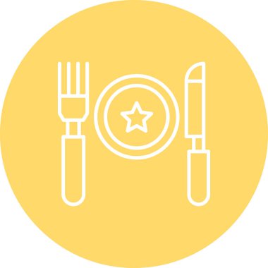 Restoran ikonu. Vektör illüstrasyonu