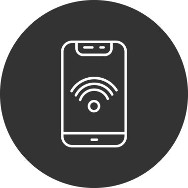 Akıllı telefon simgesine sahip wifi mobil.