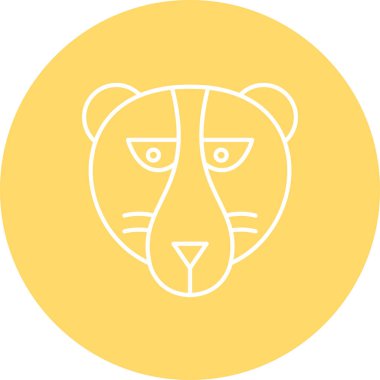 Aslan. Web simgesi basit illüstrasyon