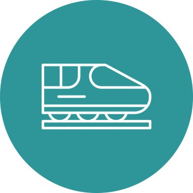 tren. Web simgesi basit illüstrasyon