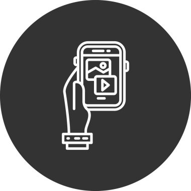 Beyaz arka plan üzerinde Smartphone şeffaf işareti izole Smartphone simge vektör