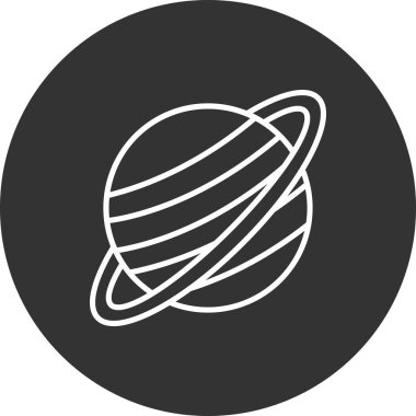 gezegen vektör çizgisi simgesi, vektör işareti, illüstrasyon