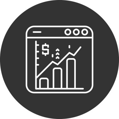 İş ve finans simgesinin vektör illüstrasyonu