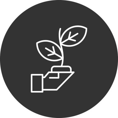 Bitki simgesinin vektör illüstrasyonu