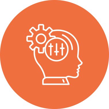 Beyni olan insan kafasının vektör çizimi