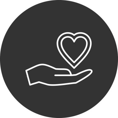 Kalp simgesinin vektör illüstrasyonu