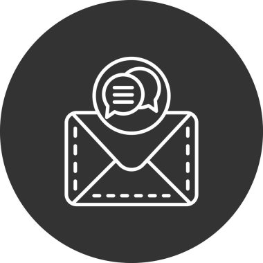 Kolayca değiştirebilen ya da düzenleyebilen ileti vektörü simgesi