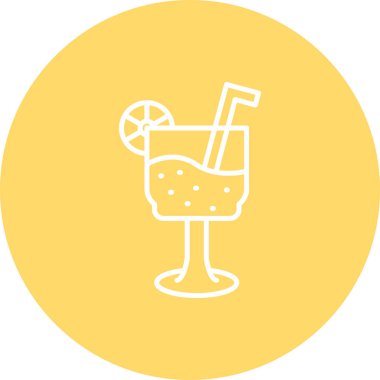 Kokteyl web simgesi vektör illüstrasyonu