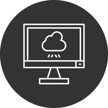 bulut hesaplama simgesi, vektör illüstrasyonu