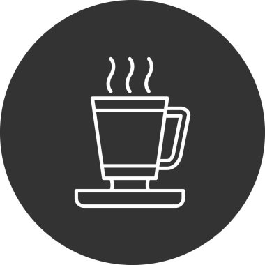 Kahve. Web simgesi basit illüstrasyon