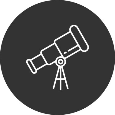 teleskop simgesi vektör illüstrasyonu