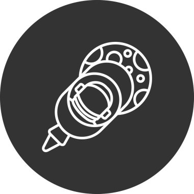 Bir roket simgesinin vektör çizimi