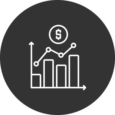 Grafik simgesini. Vektör çizim.
