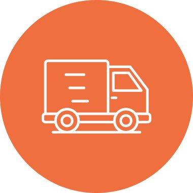 kargo van simgesi vektör illüstrasyonu