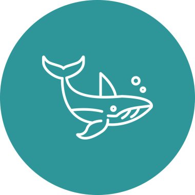 Balina balığı vektör simgesi