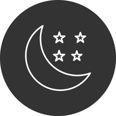 Ay simgesinin vektör illüstrasyonu