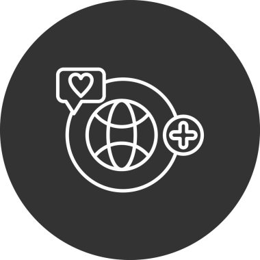 Dünya simgesinin vektör illüstrasyonu