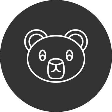 panda simgesi, vektör illüstrasyonu