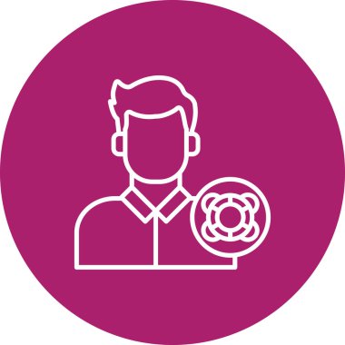 Kişilerin vektör simgesi çizimi, kişisel profil