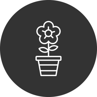 Bitki simgesinin vektör illüstrasyonu