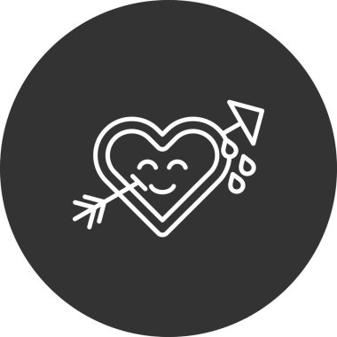 Modern aşk simgesinin vektör çizimi