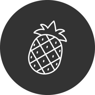 Ananas. Web simgesi basit tasarım
