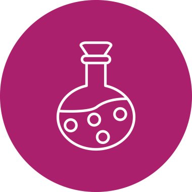 Benzersiz matara vektör çizgisi simgesi