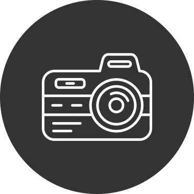 Kamera simgesinin vektör illüstrasyonu