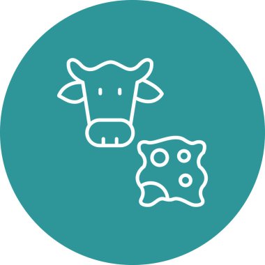 Kolayca değiştirebilen veya düzenleyebilen inek vektör simgesi