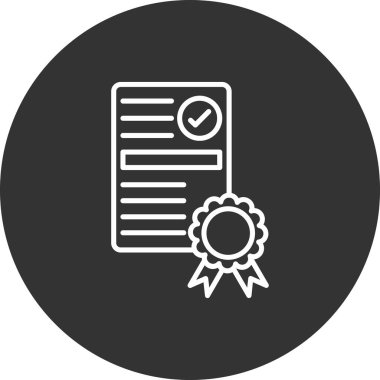 Moda biçimi arka planında sertifika simgesi