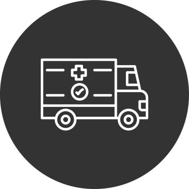 ambulans simgesi vektör illüstrasyonu