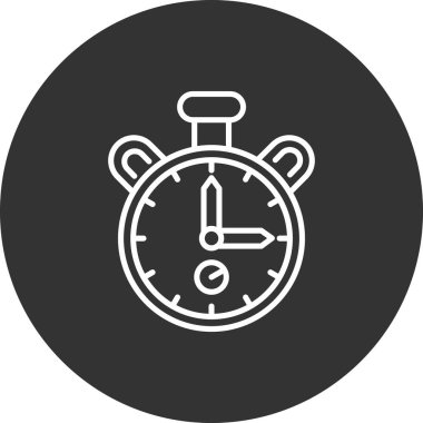 Alarm saat çizgisi vektör simgesi tasarımı